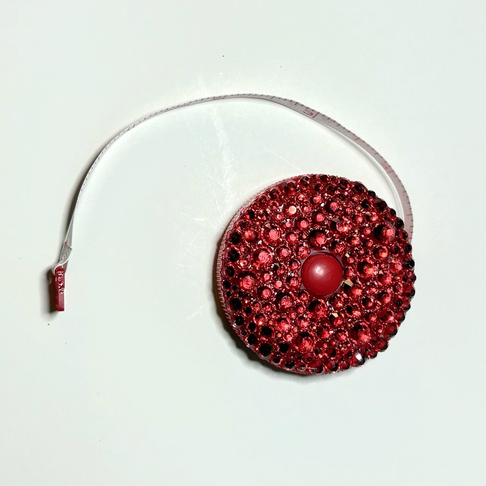 Red Rhinestone Tape Measure - Picture 4 of 4